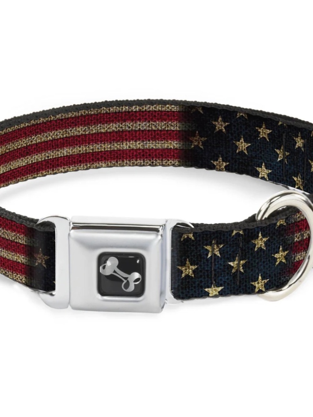 Buckle-Down American Flag Dog Collar Large 1” Wide Like New